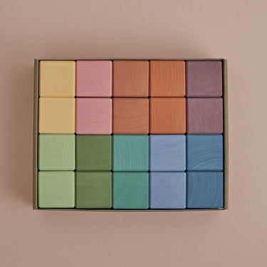 Raduga Grez Wooden Cubes Set, Earth Pastel